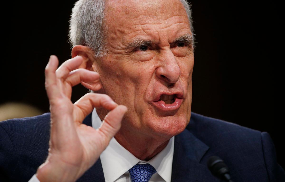 Director of National Intelligence Daniel Coats testifies at a Senate Intelligence Committee hearing on his interactions with the Trump White House and on the Foreign Intelligence Surveillance Act (FISA) in Washington on June 7, 2017. (REUTERS/Kevin Lamarque)