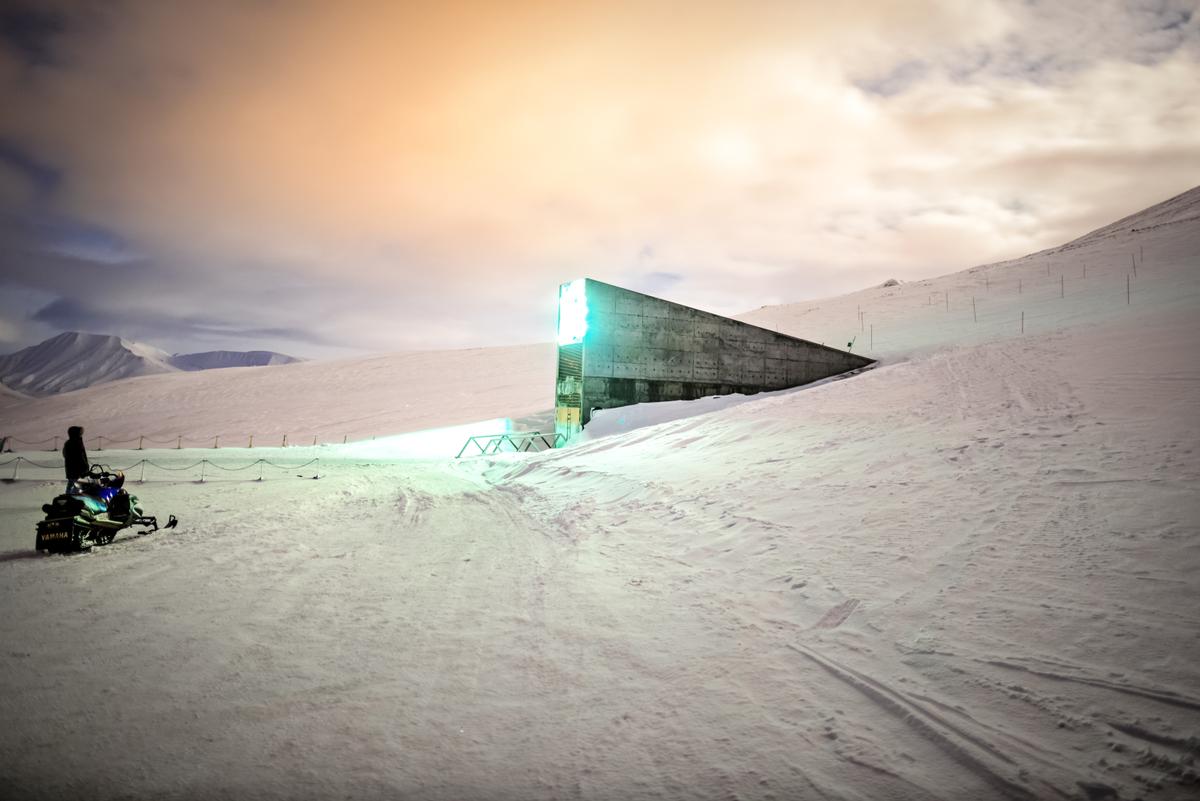 The entrance to the Svalbard Global Seed Vault, or "doomsday vault," on the Norwegian archipelago of Svalbard in this file photo. (COURTESY OF GLOBAL CROP DIVERSITY TRUST)