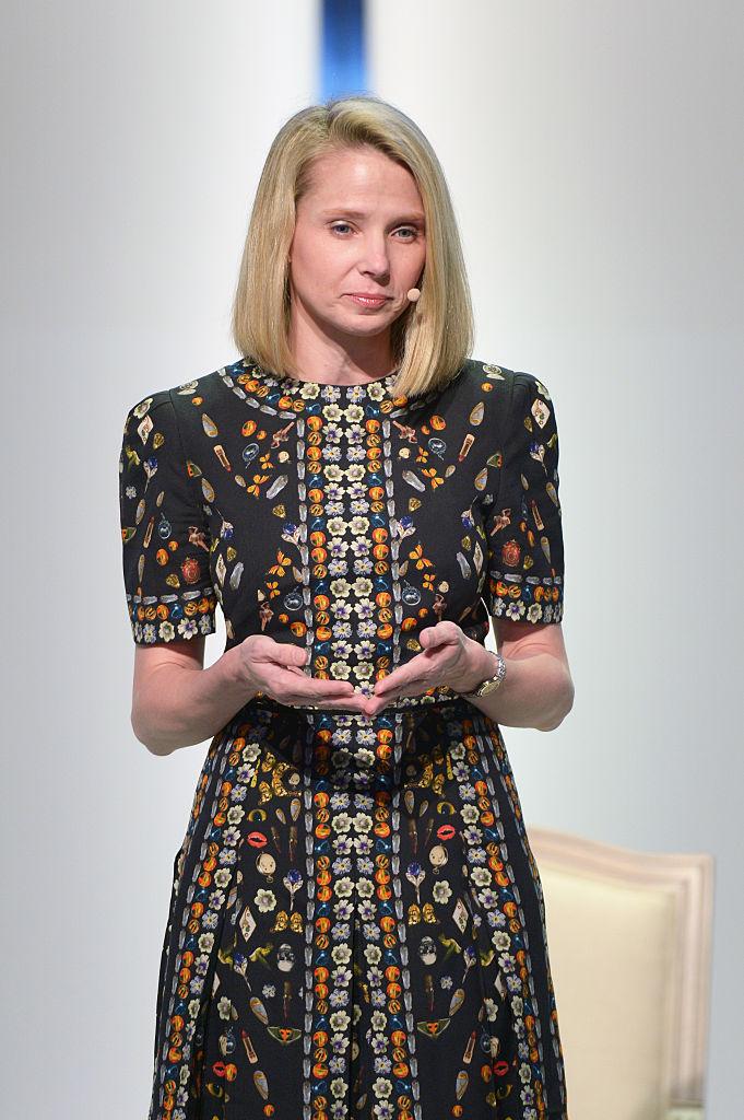President and CEO of Yahoo! Marissa Mayer onstage at Glamour Women Of The Year 2016 LIVE Summit at NeueHouse Hollywood in Los Angeles, Calif., on Nov. 14, 2016. (Matt Winkelmeyer/Getty Images for Glamour)