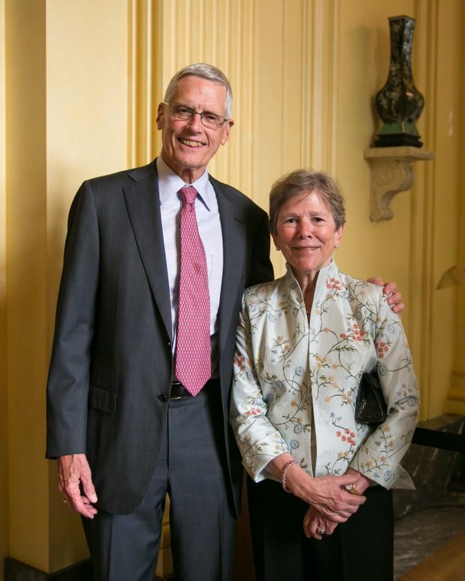 Frick Board Member Bradford Evans and Barbara Evans. (Benjamin Chasteen/The Epoch Times)