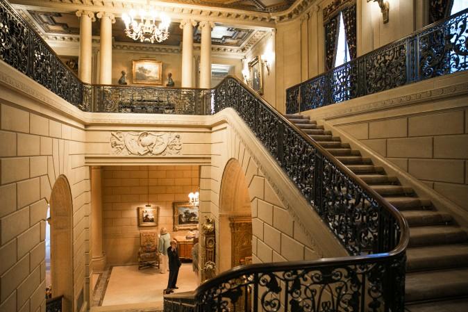 The grand staircase leading to the second floor of The Frick, which is usually closed to the public. (Benjamin Chasteen/The Epoch Times)