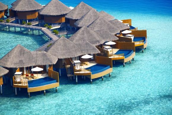 Water villas at Baros Maldives Resort. (Courtesy Baros Maldives)