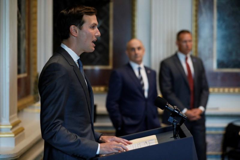 White House senior adviser Jared Kushner welcomes technology company leaders to a summit of the American Technology Council at the Eisenhower Executive Office Building in Washington on June 19, 2017. (REUTERS/Jonathan Ernst)