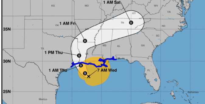 Tropical Storm Cindy's path (NOAA)