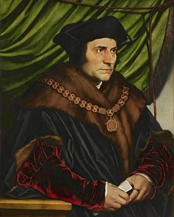 Portrait of Sir Thomas More, by Hans Holbein, the Younger, The Frick Collection. More accused Richard III of being a politically motivated monster. (Public domain)