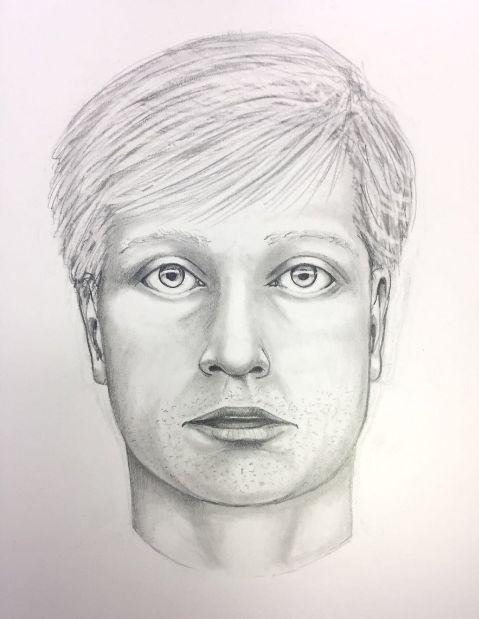 A police sketch of the suspect, who officials believe to be 70 to 80 percent accurate.