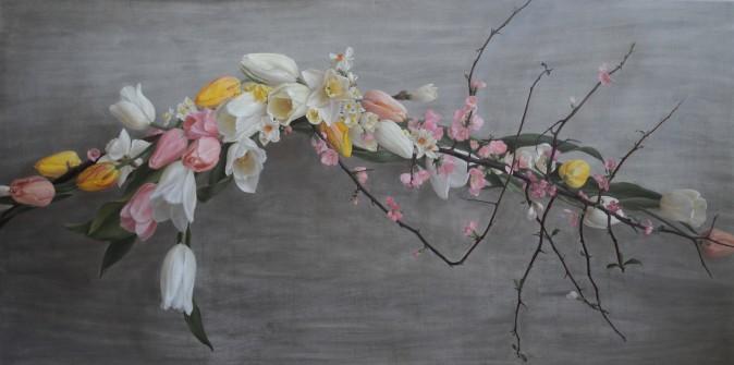 "Ode to Spring," 2017, by Katie G. Whipple. Oil on wood, 24 inches by 48 inches. (Courtesy of Katie G. Whipple)