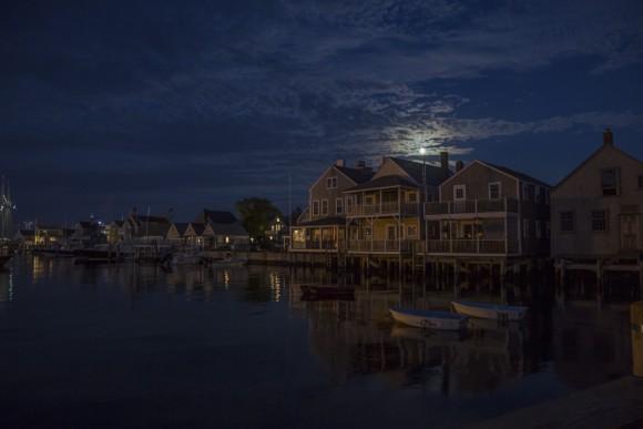 Moon over Nantucket, Mass., on July 8, 2017. (Samira Bouaou/The Epoch Times)