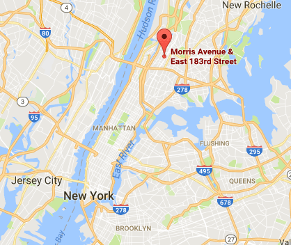 Approximate location of the July 5 early morning shooting that left an NYPD officer dead. (Google Maps)