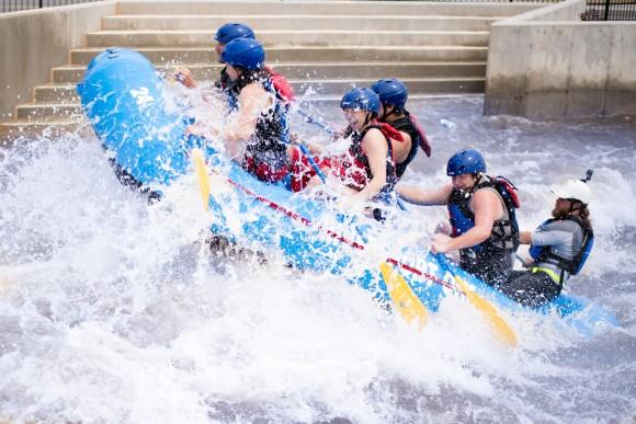 Having fun in the rapids at River Sport Adventures, a whitewater rafting and kayaking centre in downtown Oklahoma City. (Oklahoma City Convention & Visitors Bureau)