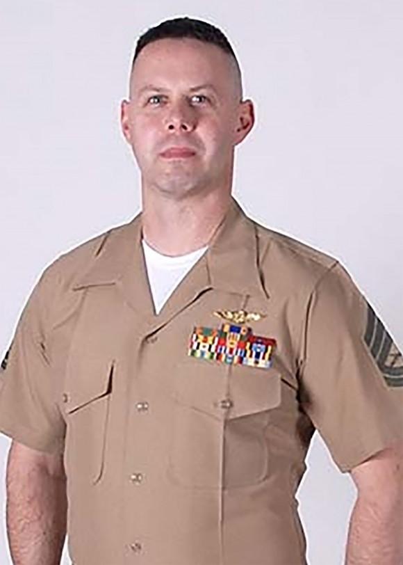 Gunnery Sgt. Brendan C. Johnson of VMGR-452 in Orange County, New York. (Photo via U.S. Marine Corps Forces Reserve)