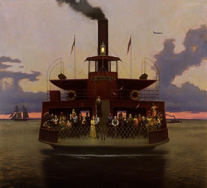 "Sundown, The Crossing," 1999, by Harvey Dinnerstein. Oil on canvas, 74 inches by 84 inches. (Courtesy of Harvey Dinnerstein)
