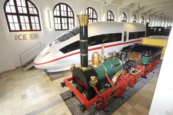 Trains on display at the German Railway Museum. (Congress & Tourismus Zentrale Nürnberg/ Uli Kowatsch)