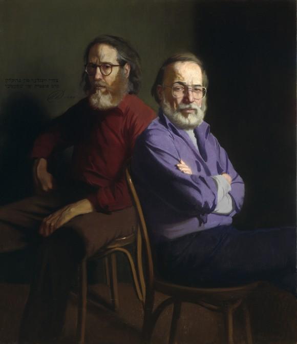 "Self-Portrait with Burt Silverman," 1987, by Harvey Dinnerstein. Oil on canvas, 38.5 inches by 31.5 inches. (Courtesy of Harvey Dinnerstein)