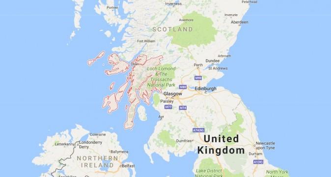 Argyll, Scotland (Google Maps)