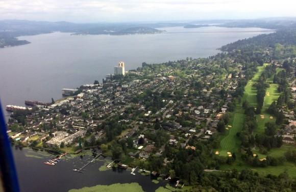 Aerial view of Seattle and Puget Sound. (Beverly Mann)
