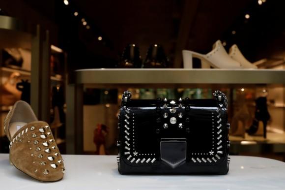 Products are displayed in the window of the Jimmy Choo store in New York City, U.S., April 24, 2017. (Reuters/Brendan McDermid)