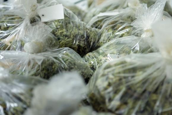 File photo of individual marijuana bags. (BRENDAN SMIALOWSKI/AFP/Getty Images)