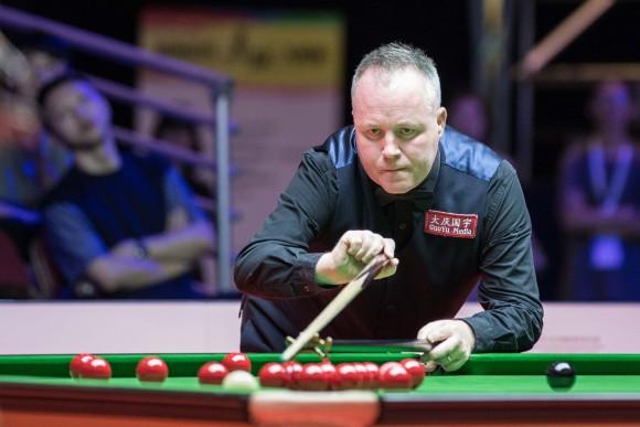 John Higgins playing in the quarter finals against Ronnie O'Sullivan, at the Queen Elizabeth Stadium, Hong Kong on Friday July 21. (Dan Marchant)