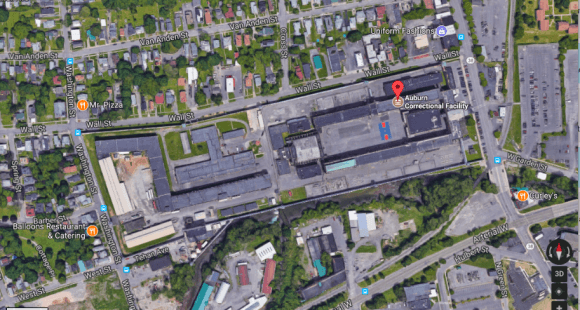 Auburn Correctional Facility in Auburn, New York. (Screenshot via Google Maps)