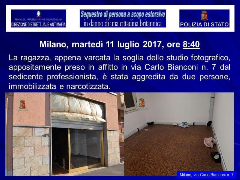 A fake studio where a British model was kidnapped is seen in this August 5, 2017 handout picture provided by the Italian Police in Milan, Italy. (Polizia Di Stato/Handout via REUTERS)