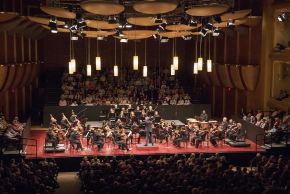 The Mostly Mozart Festival Orchestra conducted by Louis Langrée at David Geffen Hall on Aug. 4. (Richard Termine)