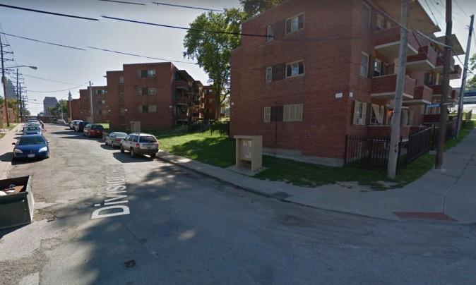The area around West 28th Street and Division Avenue, where officials said the shooting took place. (Google Maps)