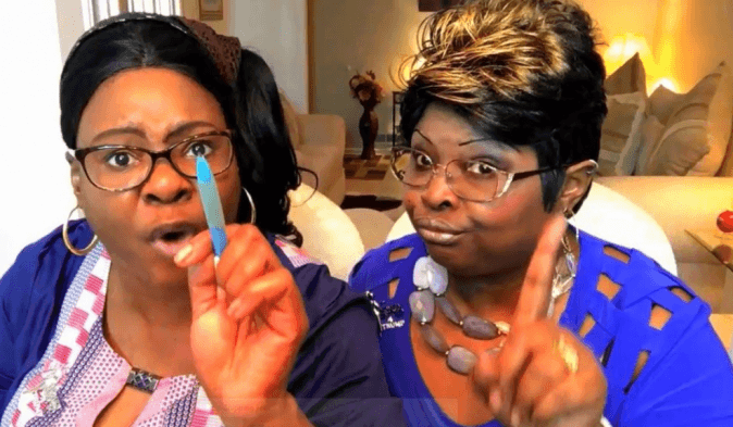Lynette Hardaway (L) and Rochelle Richardson, better known to their YouTube and Twitter fans as Diamond and Silk. (Screenshot/Twitter)