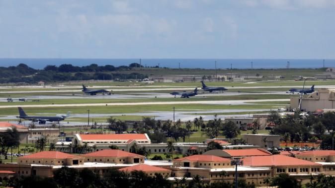 A view of U.S. military planes on the tarmac of Andersen Air Force base on the island of Guam, a U.S. Pacific Territory, Aug. 15, 2017. (Erik De Castro/Reuters)