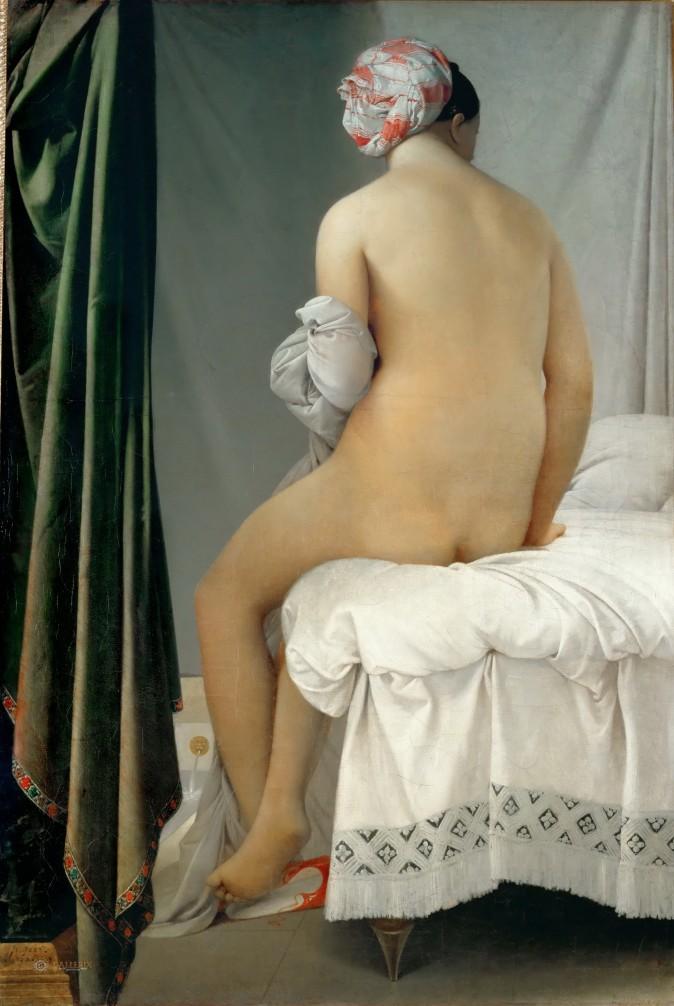 "The Valpincon Bather," 1808, by Jean Aguste Dominique Ingres (1780–1867). Oil on canvas, 57.5 inches by 38.2 inches, Louvre Museum (Public domain).