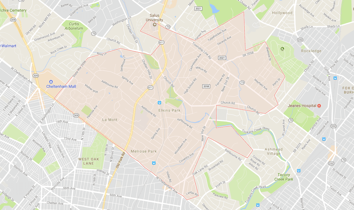 Elkins Park, Pennsylvania. (Google Maps)