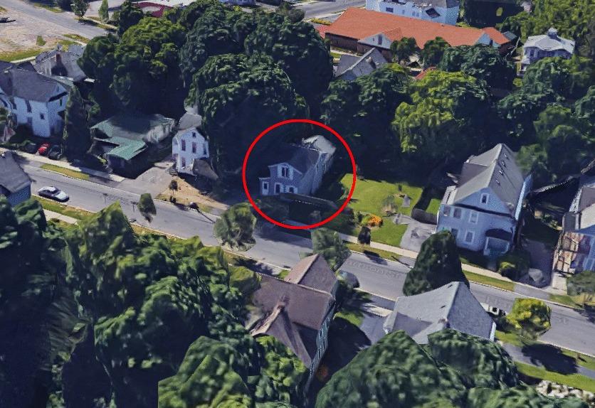 Circled in red is the house at 107 Hartson St in Syracuse, New York, where Shaleek resided. (Google Maps)