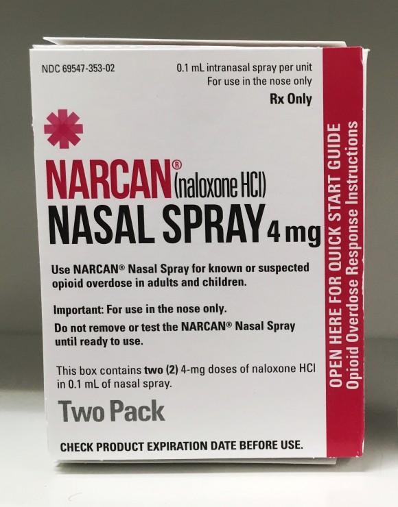 Narcan contains 4 milligrams of naloxone hydrochloride, which blocks the effects of opioids in the body. It is a nasal spray administered up the patient's nostril and the effects are often very quick. Subsequent doses can be administered every two to three minutes, depending on patient response. (PureRadiancePhoto/Shutterstock)