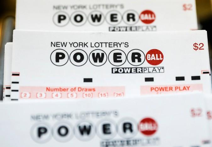 New York Lottery Powerball tickets are displayed in a store in New York City, on Aug. 22, 2017. (Brendan McDermid/Reuters)