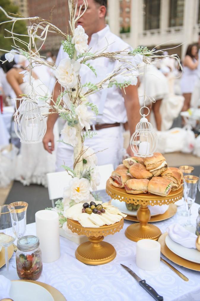 Guests attend the annual Diner en Blanc at Lincoln Center in New York on Aug. 22, 2017. Diner en Blanc began in France nearly 30 years ago and is held around the world. (Jane Kratochvil for Diner en Blanc)