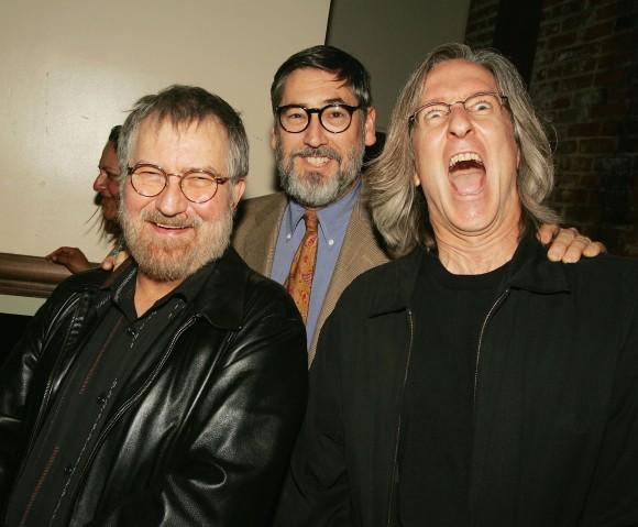 Directors Tobe Hooper (L), John Landis (C), and Mick Garris at a party to celebrate Showtime's series "Masters of Horror" on March 30, 2005, in Los Angeles, Calif. (Kevin Winter/Getty Images)