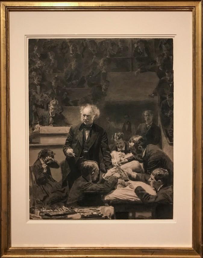 "The Gross Clinic," 1875–76, by Thomas Eakins (1844–1916). India ink and watercolor on cardboard. The Metropolitan Museum of Art, Rogers Fund (1923). (Milene Fernandez/The Epoch Times)