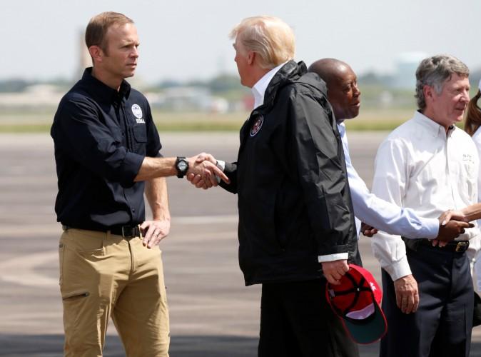 U.S. President Donald Trump meets FEMA Director Brock Long REUTERS/Kevin Lamarque