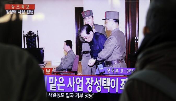 Jang Song Thaek in court before his execution on Dec. 12, 2013, at the rail station in Seoul on December 13, 2013. (Woohae Cho/AFP/Getty Images)