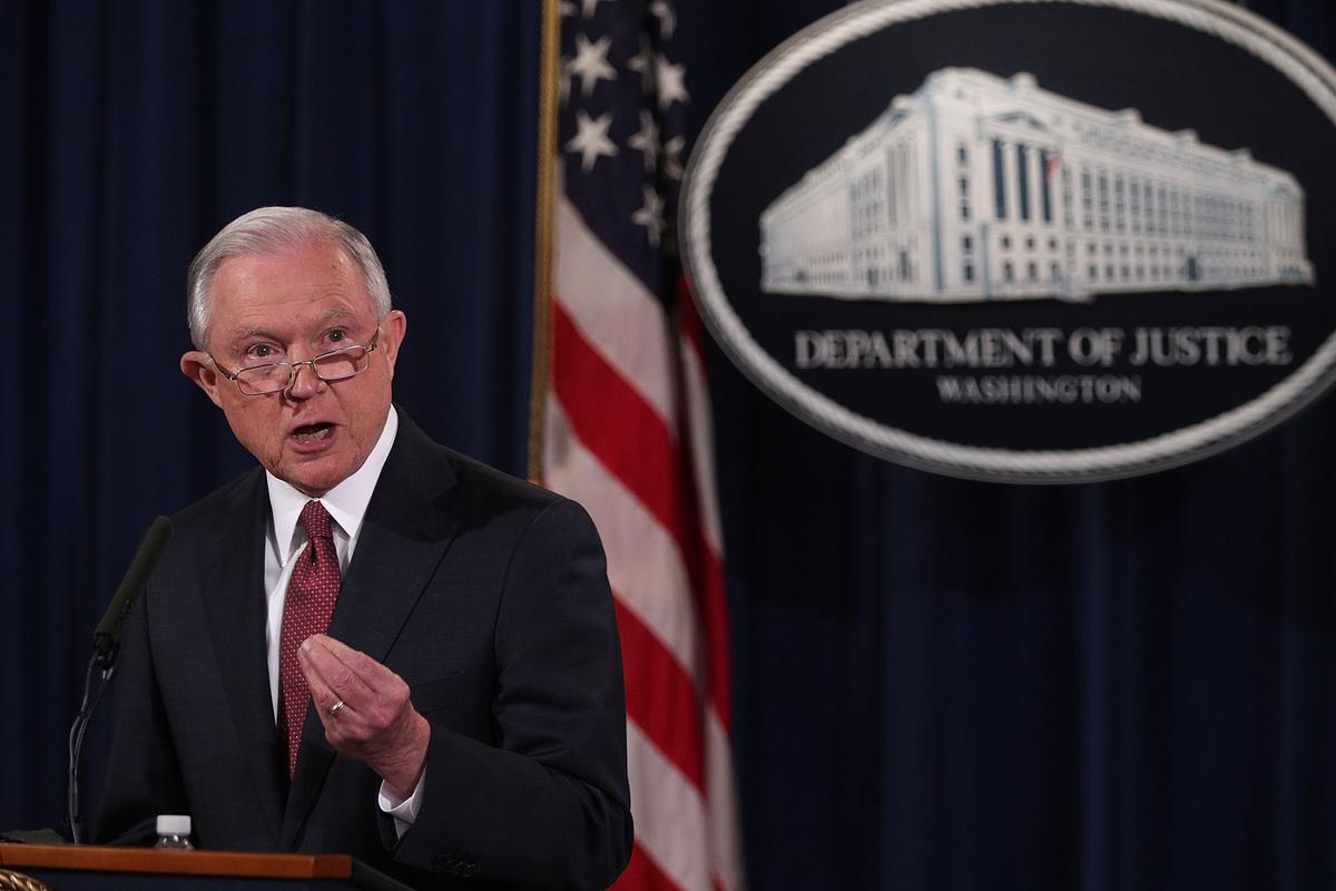 Attorney General Jeff Sessions announces the end to the Obama era Deferred Action for Childhood Arrivals (DACA) program, in Washington on Sept. 5, 2017. (Alex Wong/Getty Images)