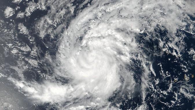 Satellite image of Tropical Storm Irma pictured here in the Eastern Atlantic Ocean on Aug. 30, 2017. (NASA/NOAA/Goddard Rapid Response Team/Handout via Reuters)