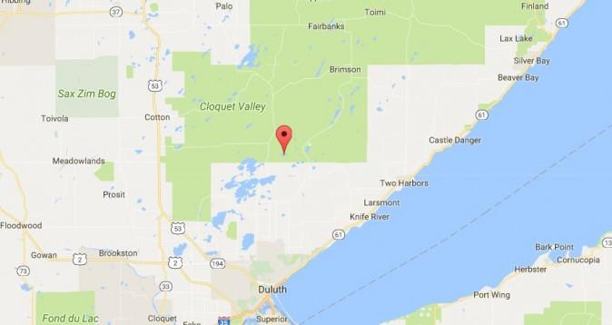Officials said she swam across Thompson Lake. There, she ran to a farm, and a man called 911. (Google Maps)