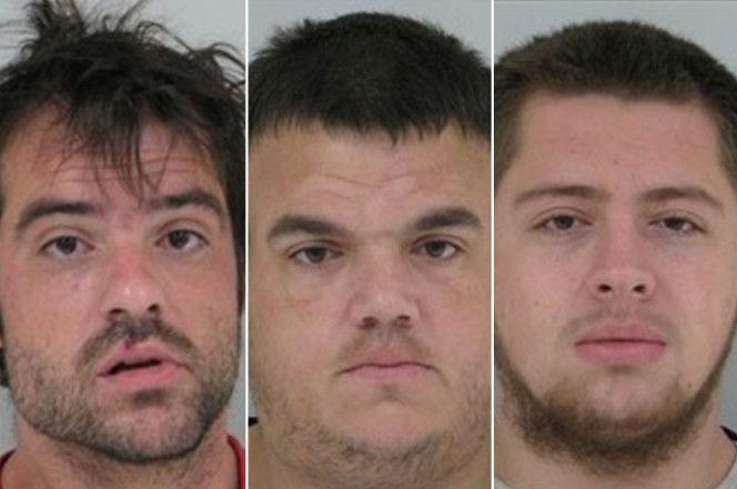 Thomas Barker, Joshua Holby, and Steven Powers are accused of holding the girl captive for a month. She escaped when they left her alone. (Alexandria Police Department)