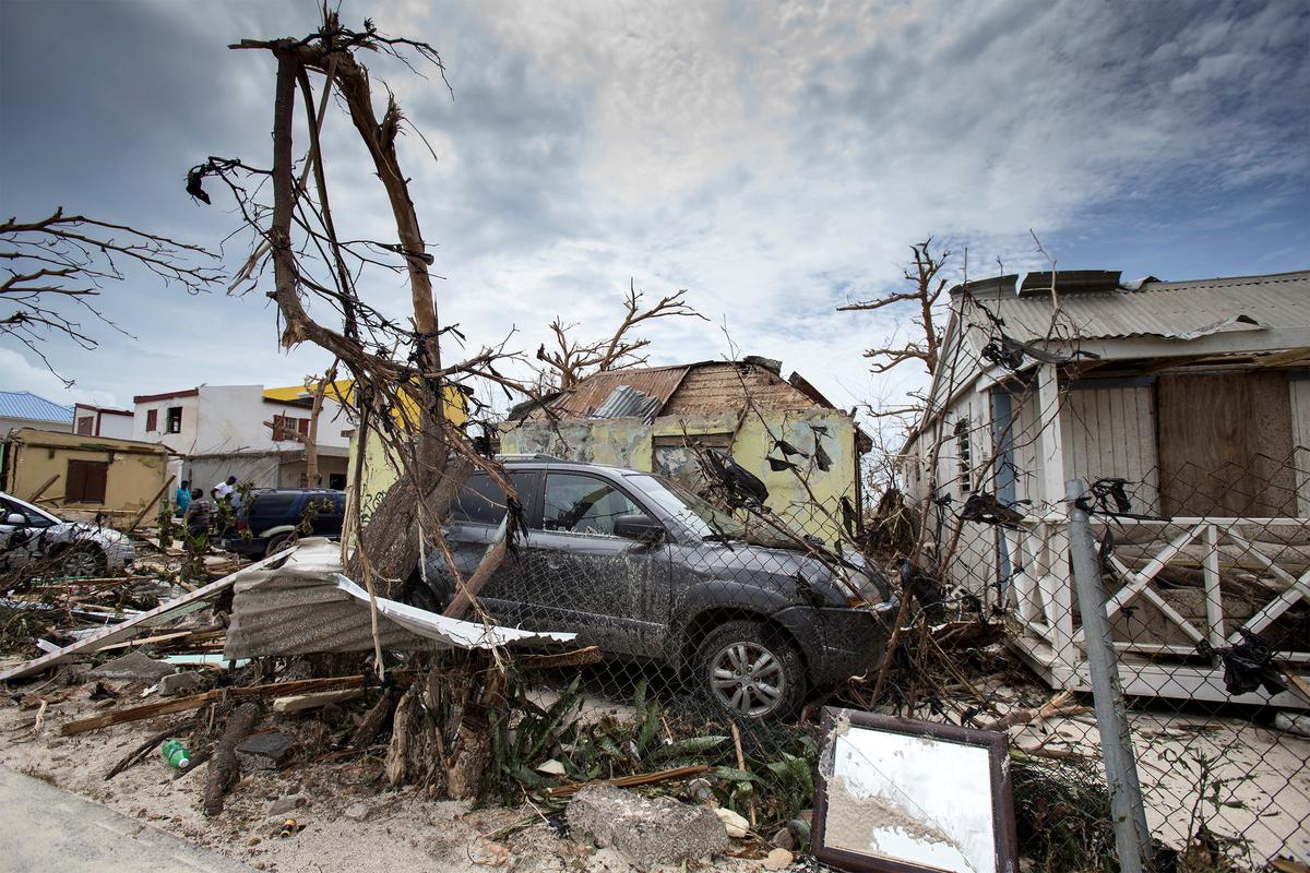 View of the aftermath of Hurricane Irma on Sint Maarten Dutch part of Saint Martin island in the Carribean on Sept. 7, 2017. (Netherlands Ministry of Defence- Gerben van Es/Handout via REUTERS)