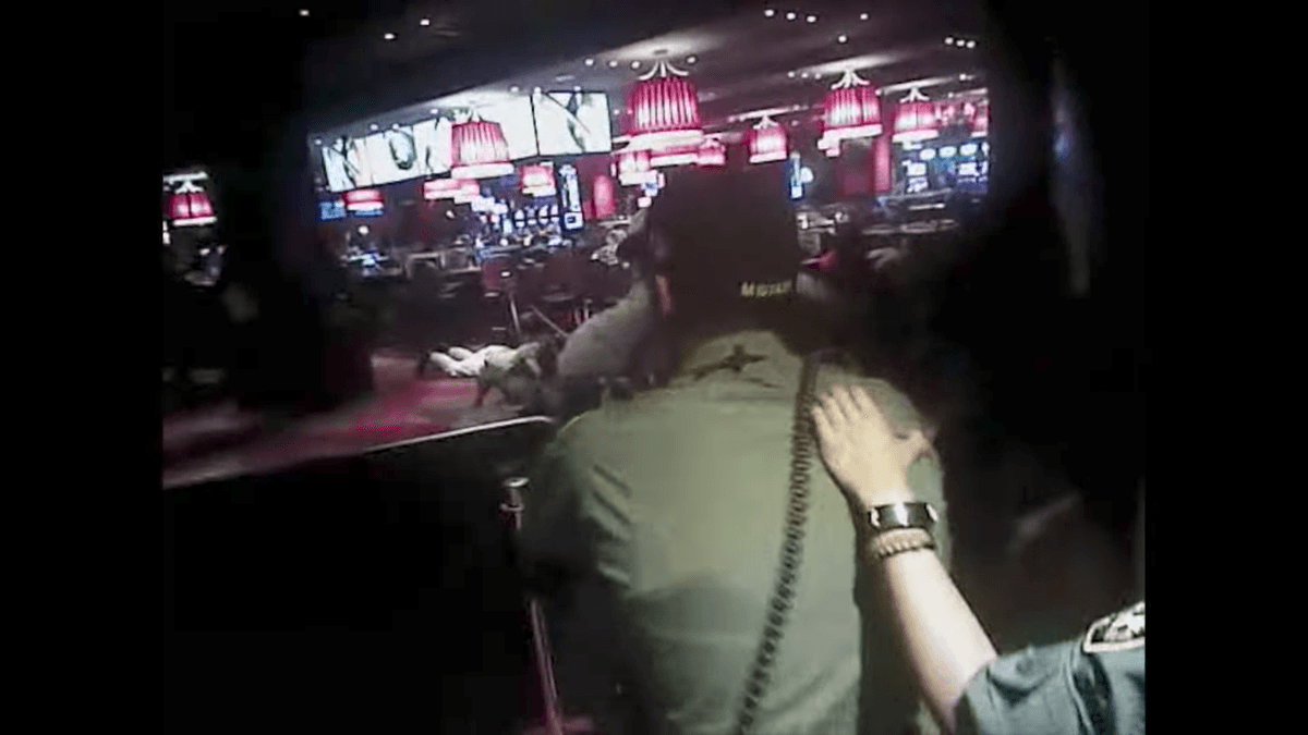Police looking for an active shooter in a casino in Las Vegas on Aug. 27, 2017. (Screenshot/Las Vegas Metropolitan Police via Storyful)