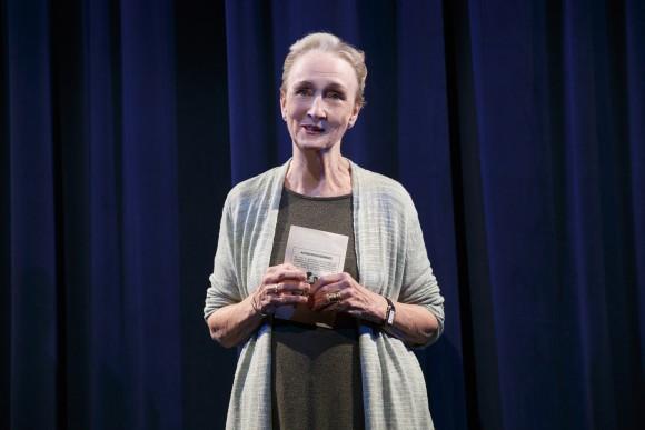 Kathleen Chalfant as Ann, who played Peter Pan when she was a girl, is now dealing with her father's death. (Joan Marcus)