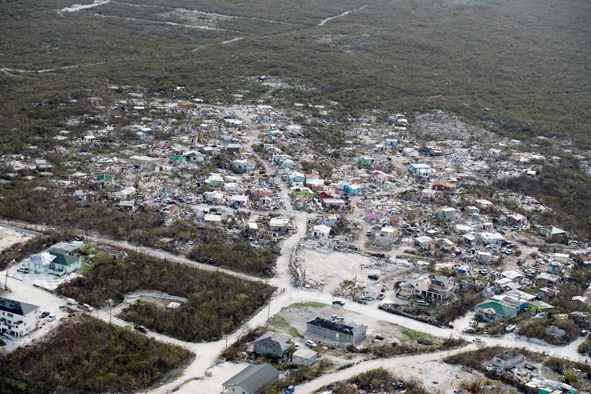  An aireal view shows damage after hurricane Irma passed over Providenciales on the Turks and Caicos Islands, September 11, 2017. (Cpl Darren Legg RLC/Ministry of Defence handout via REUTERS)