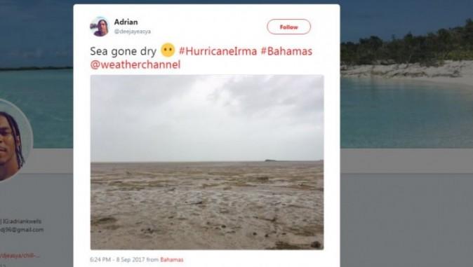 A scene in the Bahamas after Irma (@deejayeasya/Twitter screenshot)