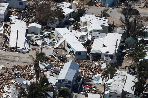 A destroyed trailer park is pictured in an aerial photo in the Keys in Marathon, Florida,  September 13, 2017. (REUTERS/Carlo Allegri)