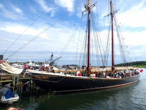 Bluenose II anchored in Lunenburg. (Manos Angelakis)